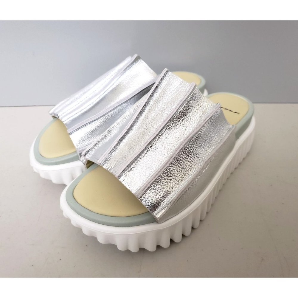 Free People 4ccccees Waffo Pleats & Thank You Platform Slides Sandals